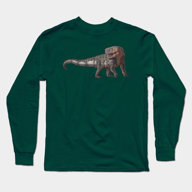 Saurosuchus galilei Long Sleeve T-Shirt by CoffeeBlack